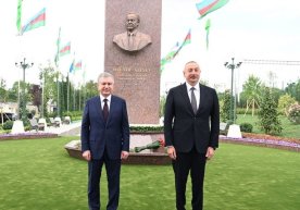 Prezidentlar Haydar Aliyev nomidagi xiyobonni ochib berishdi фото