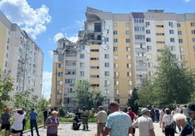 Россиянинг Саратов шаҳрида кўп қаватли турар жой биносида