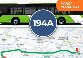 15 ноябрдан бошлаб пойтахтда 194-рақамли янги автобус