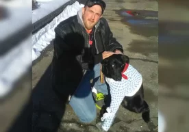 Америкалик эркак итини йиртқич ҳужумидан ҳимоя қилиш учун