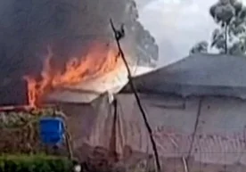 In Congo, people set fire to isolation tents at a hospital