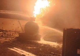 Two tankers caught fire at a gas station in the Kashkadarya region фото