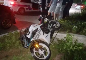 A road traffic accident involving a motorcycle occurred in