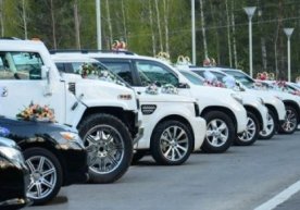Тожикистон Сўғд вилоятида бўлган тўйда кортеж жуда узун