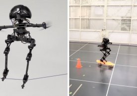 Kaliforniyalik muhandislar yurayotgan vaqtida uchadigan ikki oyoqli robot-dron yaratishdi фото