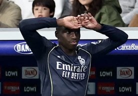 Real Madrid kulübü savunma oyuncusu Ferland Mendy,