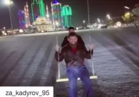 Checheniston rahbari Ramzan Qodirov Grozniy shahridagi