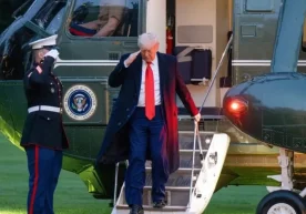 Вашингтонда АҚШ президенти Дональд Трамп бўлган Marine One