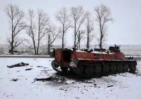 Foto: EPA Ukrainaning Donbass hududidagi janglarda