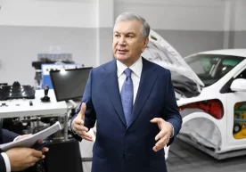 Президент Урганчда Касбий кўникмалар минтақавий марказини бориб кўрди фото
