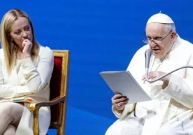 Папа Франциск ва Италия бош вазири Жоржа Мелони. Фото: EPA