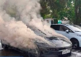 Illustrative photo A fire involving an electric vehicle
