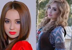 Коллаж: «Дарё» Актриса ва дизайнер Шаҳзода Муҳаммедованинг