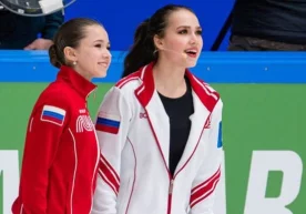 Чапда Камила ва ўнгда Алина Фигурали учиш бўйича олимпия