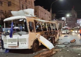 Россиянинг Воронеж шаҳрида йўналишли автобус портлаб