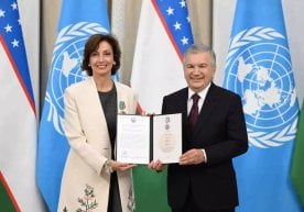 Самарқандда Ўзбекистон Президенти Шавкат Мирзиёев ЮНЕСКО