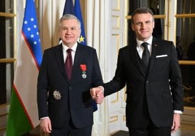 Shavkat Mirziyoyev awarded the French Legion of Honor фото