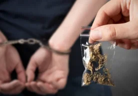 Law enforcement officers detained a courier who brought a