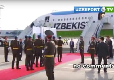 Video: Aeroportda Prezident bilan vidolashuv фото