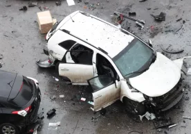 In southern Moscow, a car driven by Lieutenant General