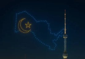 Тошкентда Давлат байроғи куни муносабати билан дронлар