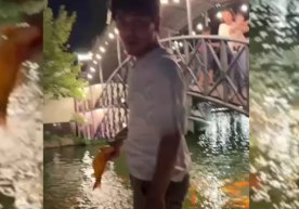 Тошкентда Central Park ҳудудида эркак киши кўлмакдан қўл