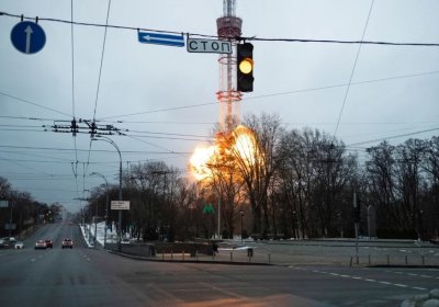 Urushning oltinchi kuni: Kiyevdagi teleminora o‘qqa tutildi (foto, +18) фото