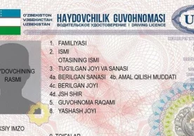 Янги кўринишдаги ҳайдовчилик гувоҳномаларини бериш тизими