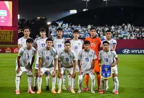 The Uzbekistan U-17 national team, led by Islambek