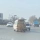 Firewood transported in an ambulance in Kokand