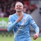 Manchester City striker Erling Haaland has once again