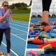 Gabriel Wall from New Zealand ran 100 meters barefoot on