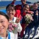 Vengriyaning Seged shahrida baydarka va kanoeda eshkak