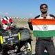 Indian traveller Yogesh Alekari lost his motorcycle during