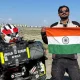 Indian traveller Yogesh Alekari lost his motorcycle during