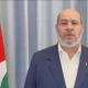 The head of the Hamas negotiation delegation in Gaza,