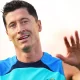 Experienced forward Robert Lewandowski of Barcelona begins