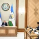 President Shavkat Mirziyoyev reviewed a presentation on