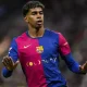 Футболист команды «Барселона» Ламин Ямал после матча