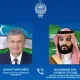Ўзбекистон президенти Шавкат Мирзиёев ва Саудия Арабистони