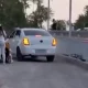 A driver who blocked the path of a mother and child