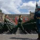 Die traditionelle Militärparade in der russischen