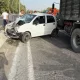 A traffic accident involving three vehicles occurred in