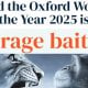 Оксфорд луғати "ragebait" - rage