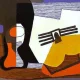Pablo Picasso's still life with the guitar, created
