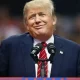 US President Donald Trump, during a meeting with American