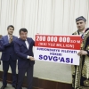 Баҳодир Жалоловга 200 000 000 млн сўм пул мукофоти берилди