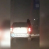 Sherigini oynadan chiqarib sayr qildirgan haydovchining avtomashinasi olib koʻyildi(video)