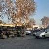 Qo‘qonda ichida 20 nafar yo‘lovchi bo‘lgan avtobus ag‘darildi