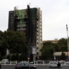 Toshkent markazida yongan ko‘p qavatli bino